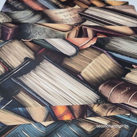 Handmade Library Book ENVELOPES W Flat Cards Approx 4" X 6"  W Seals Gel Pen Inc - Picture 7 of 10